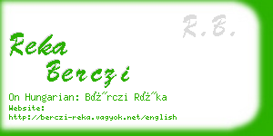 reka berczi business card